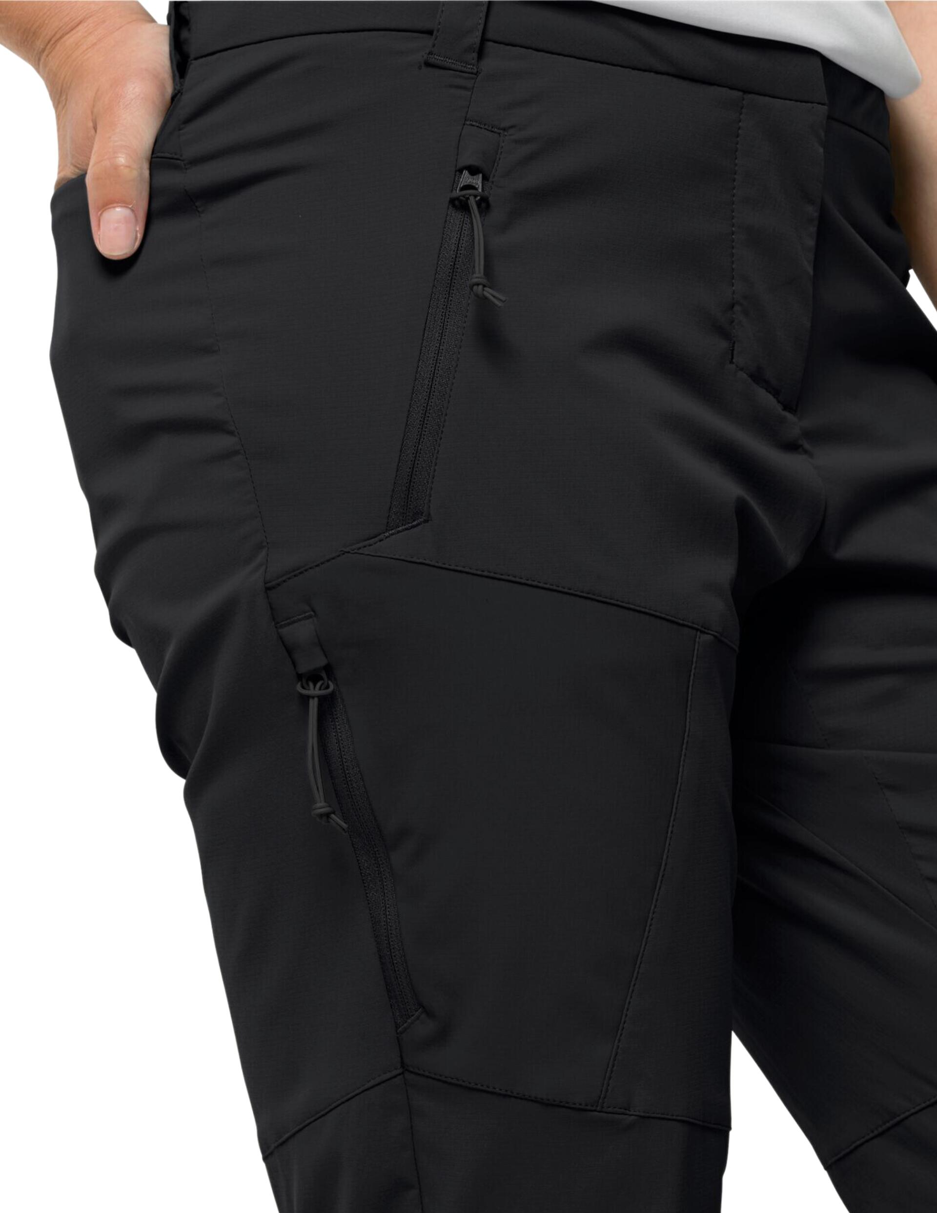 Pantalon randonnée Jack Wolfskin Glastal femme softshell noir 4/4