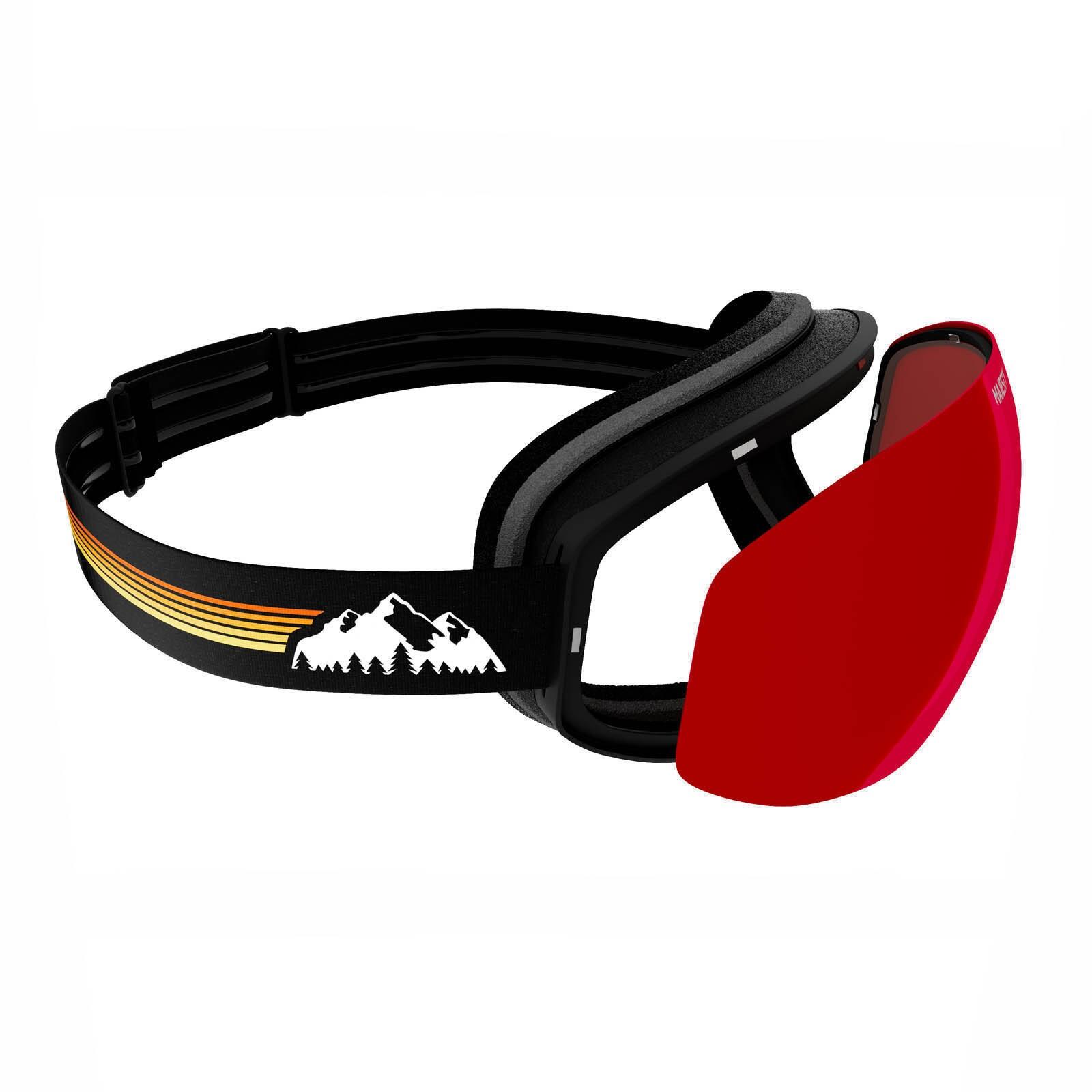 Gogle MAJESTY The Force Arc black/color/XENON HD rose revo + XENON HD red garnet 3/7