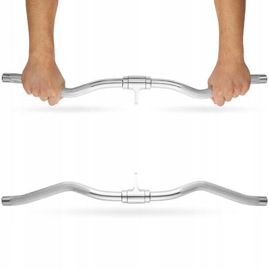 Gebogene Stange für Kabelzugmaschine, breiter Griff 4FIZJO