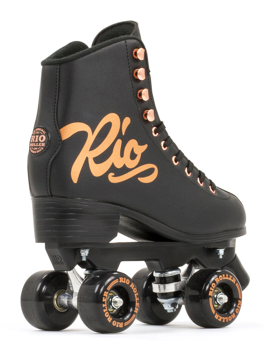 Rolschaatsen Quad Roze Zwart 3/5