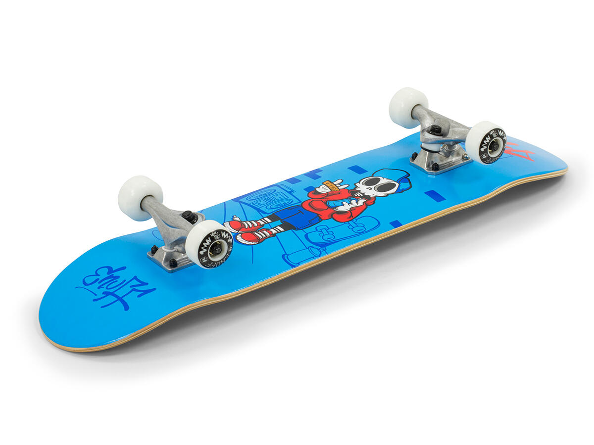 Skully Blue 7.25inch Mini Complete Skateboard | Decathlon