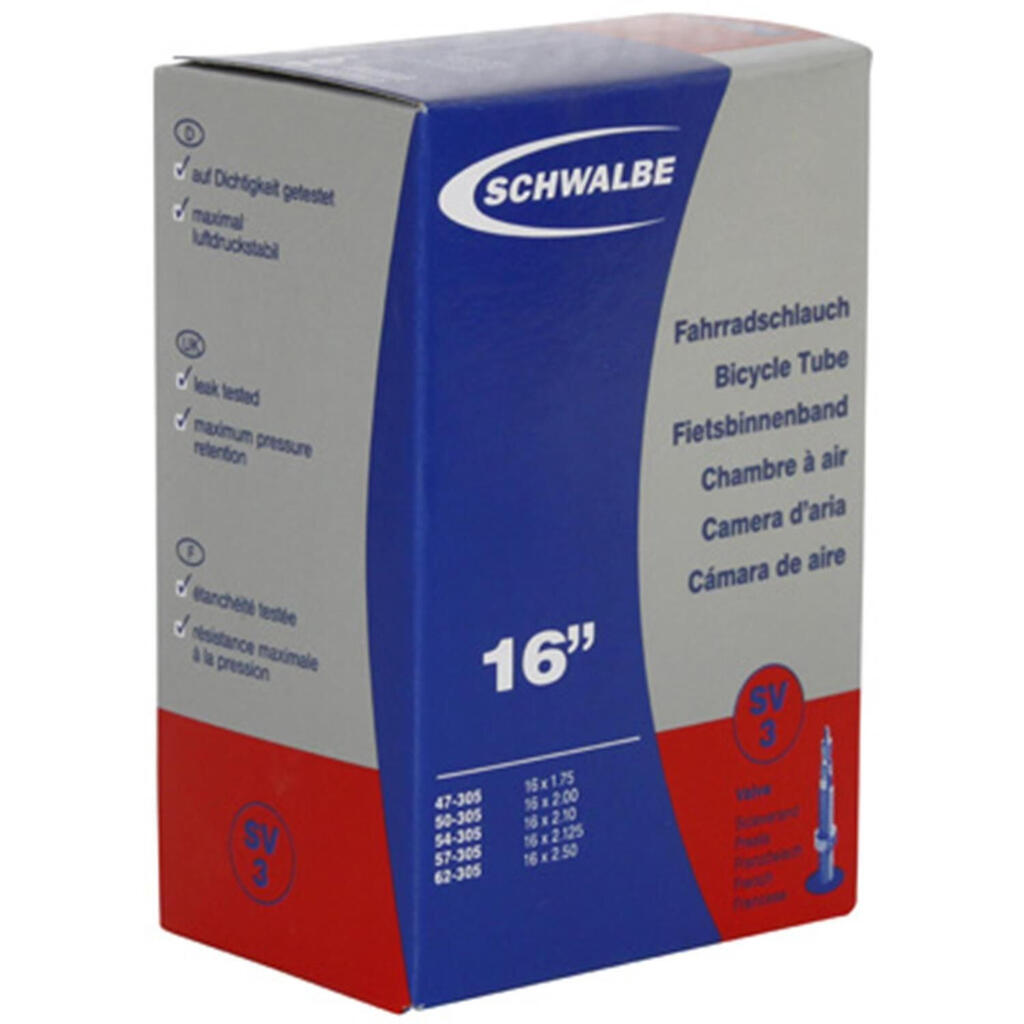 Schwalbe SV3 16 '' Presta 40 mm Inner Tube