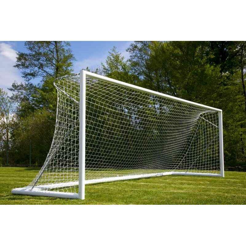 Siatka na bramki do piłki nożnej 2mm biała - Bramki 7,32 x 2,44 x 0,8 x 2m