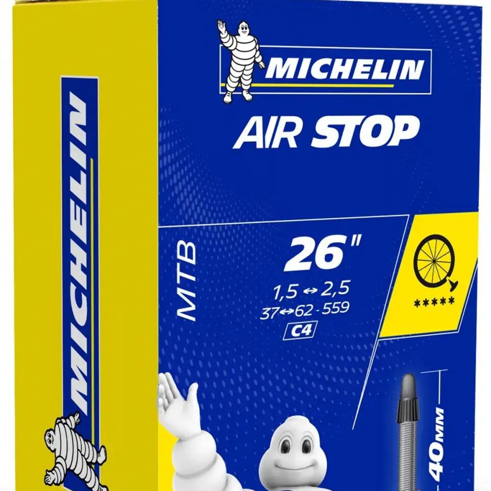 Michelin C4 AirStop Butyl MTB Bike Tube 26x1.70 - 26x2.10 Presta Valve