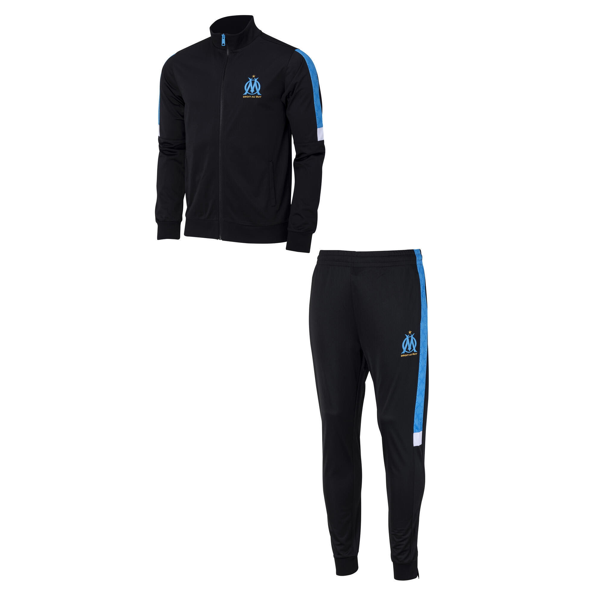 Olympique De Marseille - Survêtement Enfant Om - Collection Officielle Olympique De Marseille - Survêtement - Noir -  8 À 10 Ans - Decathlon