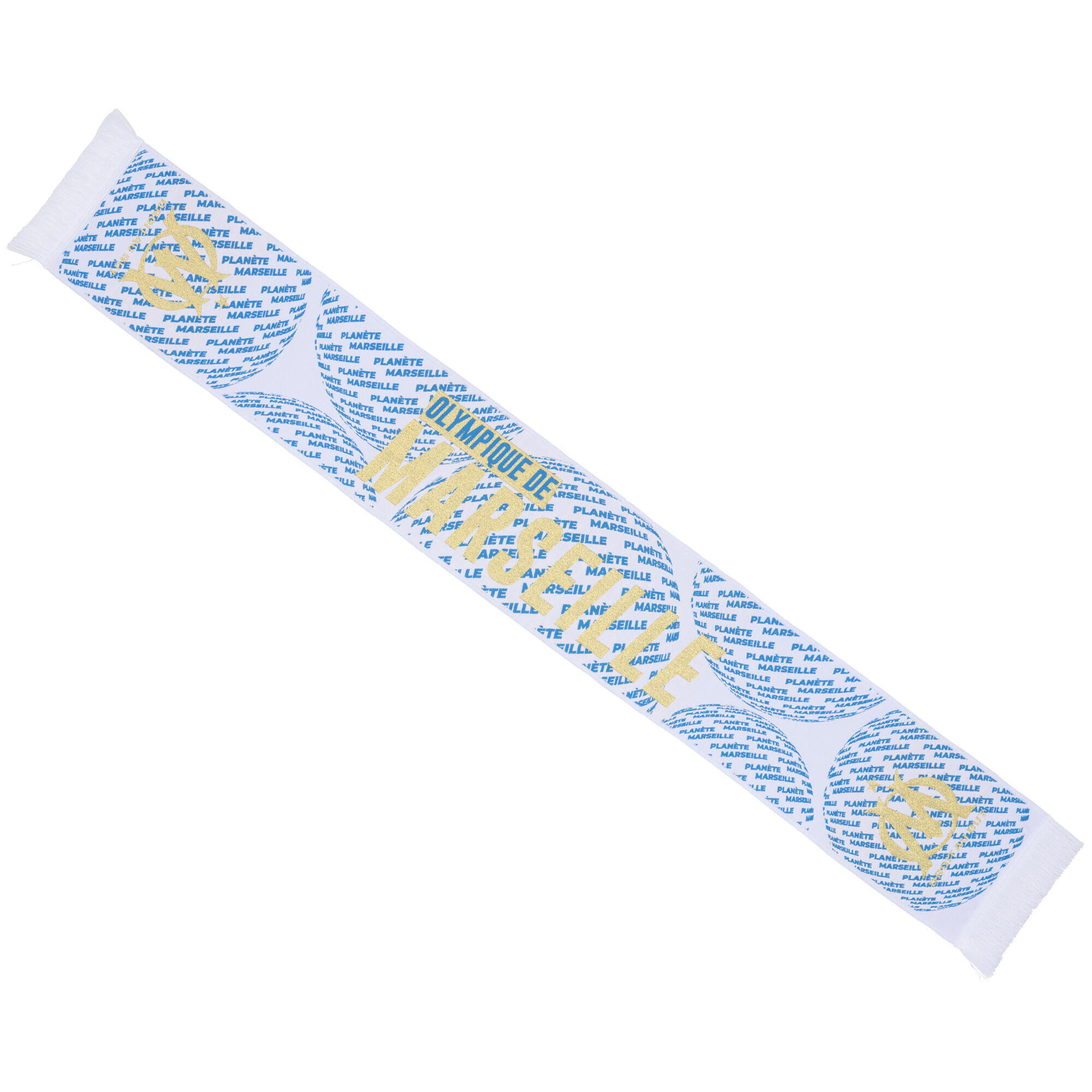 Olympique De Marseille - Echarpe Om - Collection Officielle Olympique De Marseille - Taille 140 Cm - Écharpe - Blanc - 140 Cm - Decathlon