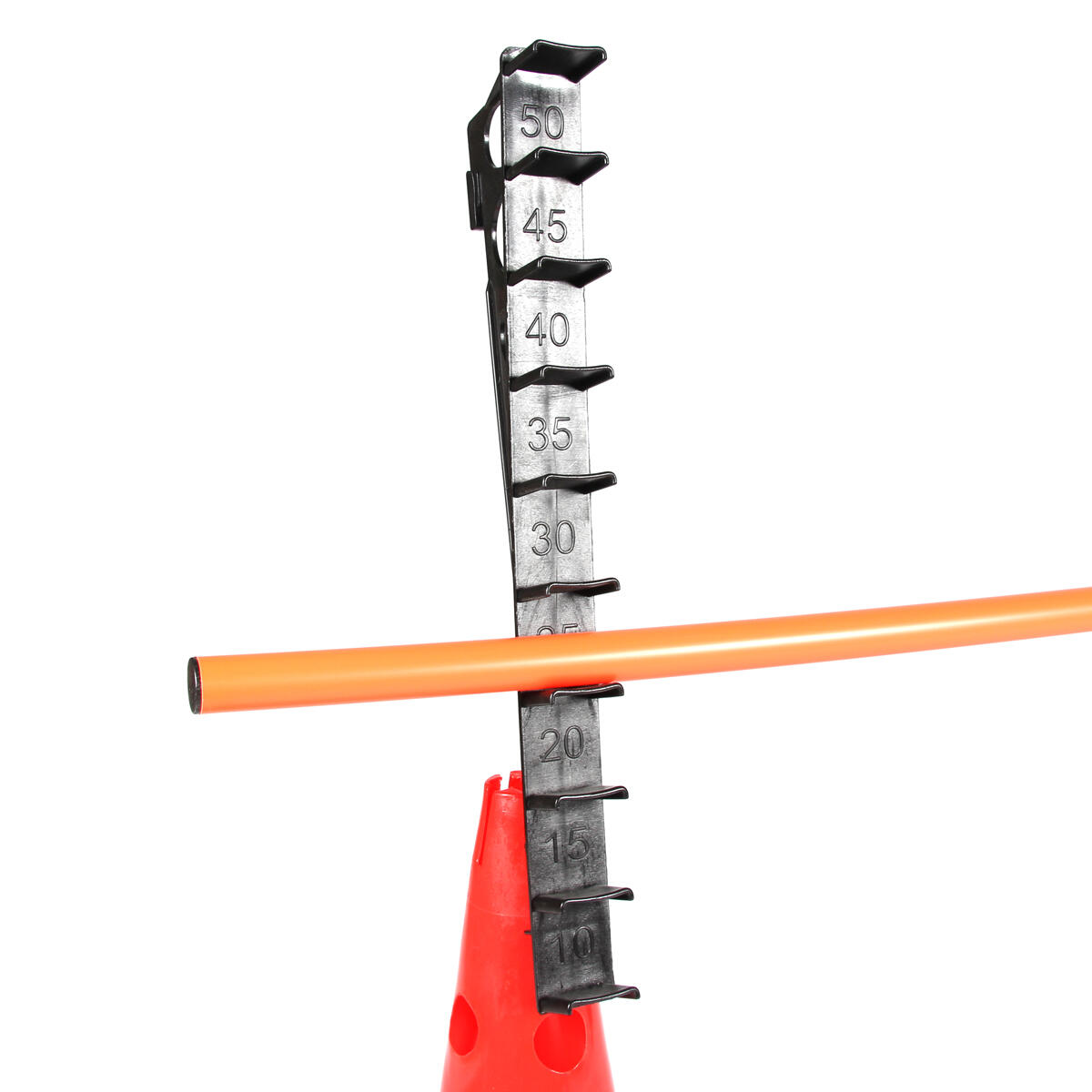 Haie de vitesse PVC orange multifonction 150x6x38cm avec 2 cônes 2/4