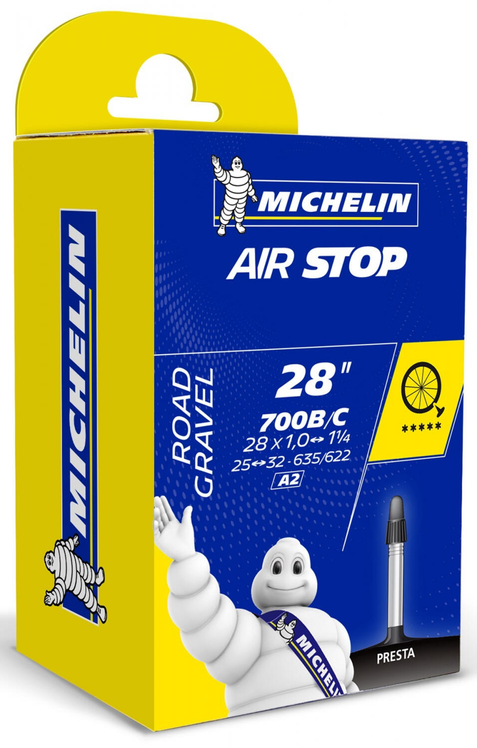 MICHELIN Camera d'aria della valvola Presta Michelin 700x25-32C