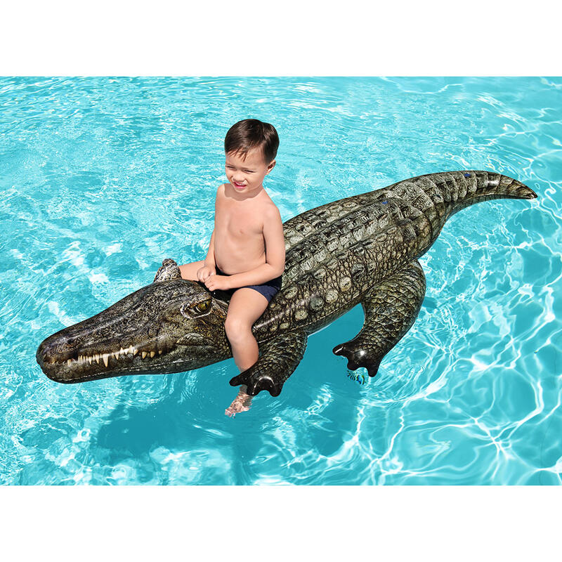 Bouée natation enfant Crocodile Chevauchable Bestway