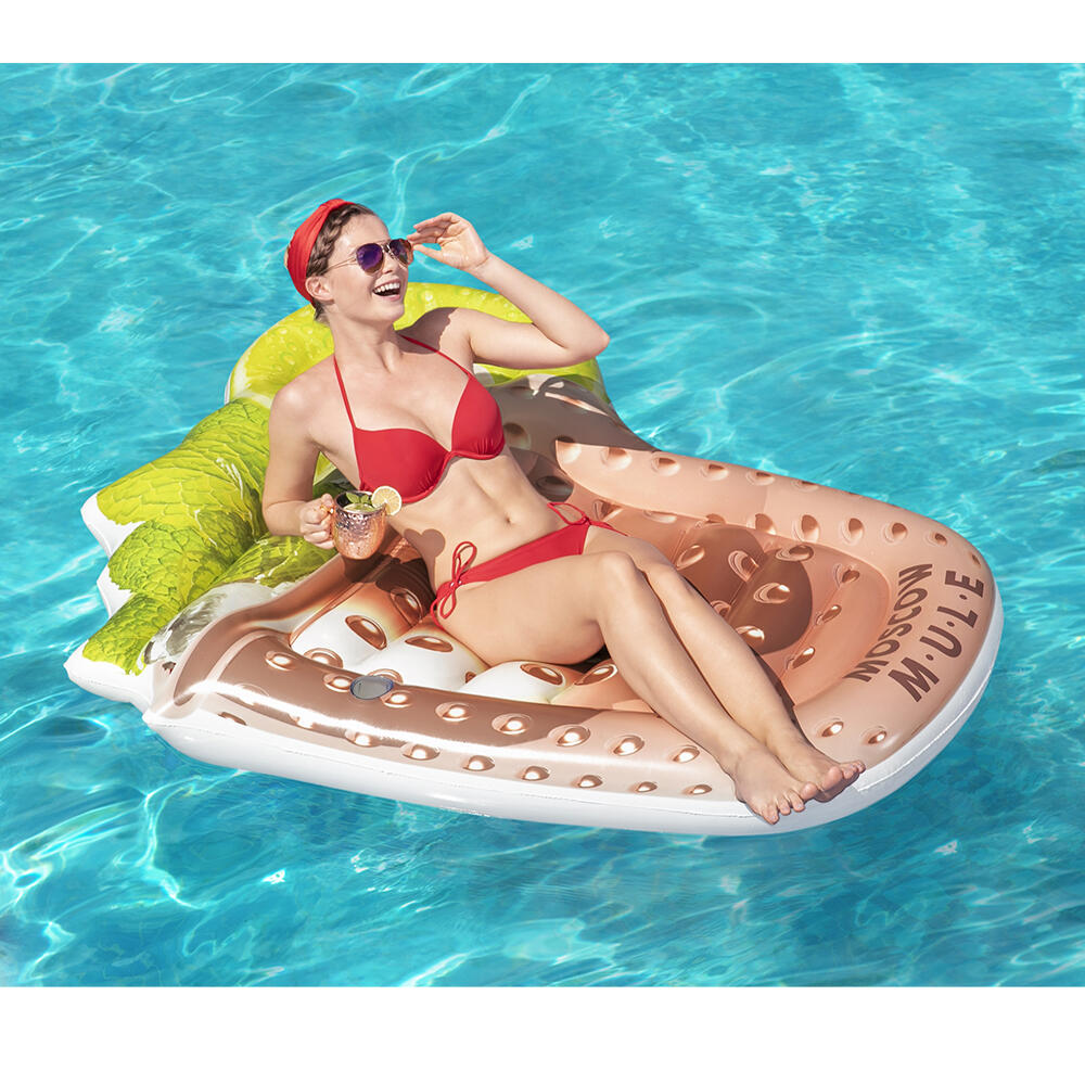 Bestway Moscow Mule Inflatable Mattress 1.73 x 1.60 m Pink with Cup Holder 3/5