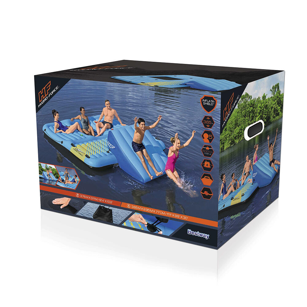 Bestway Badeinsel Summer Slide mit Wasse rrutsche 365 x 295 cm 3/7