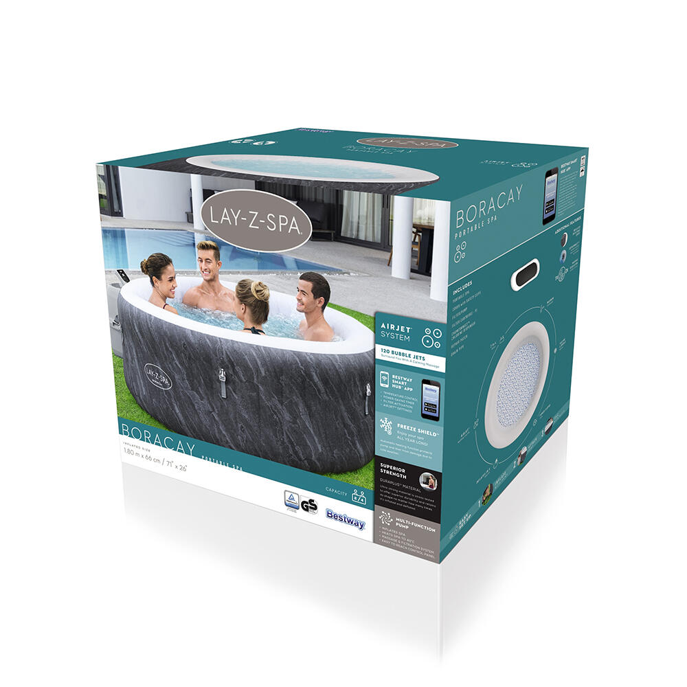 LAY-Z-SPA WLAN-Whirlpool Boracay AirJet  für bis zu 4 Personen 4/7