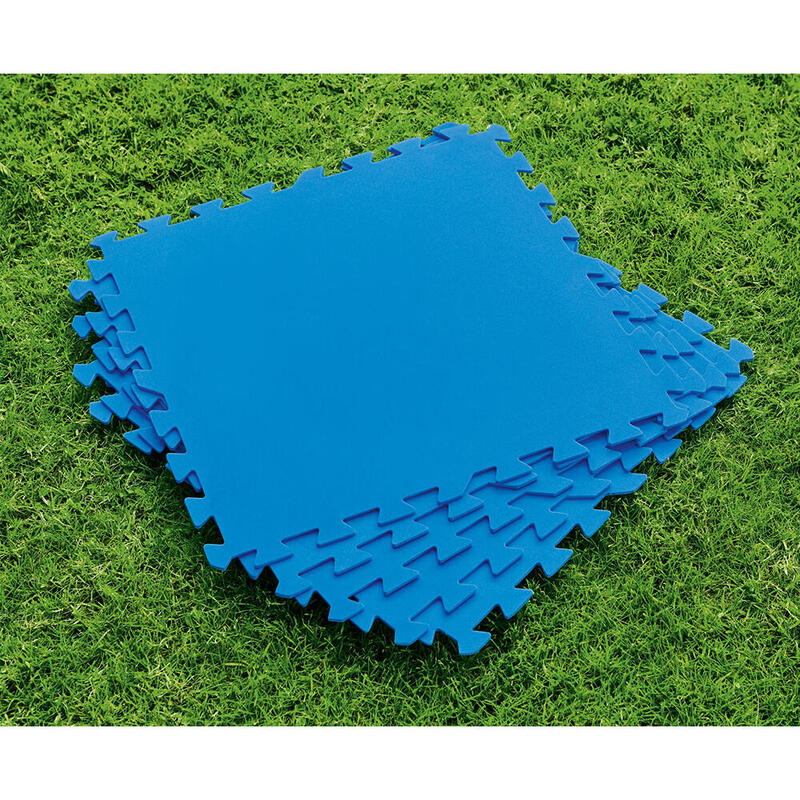 BESTWAY Lot de 9 tapis de protection 50 x 50 cm - bleu