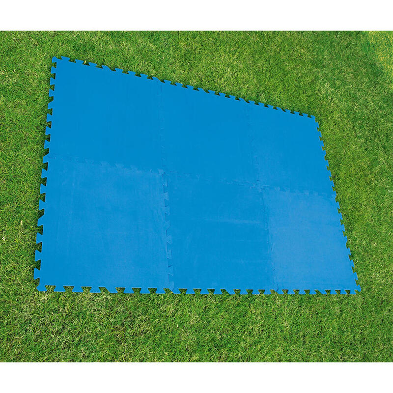BESTWAY Lot de 9 tapis de protection 50 x 50 cm - bleu