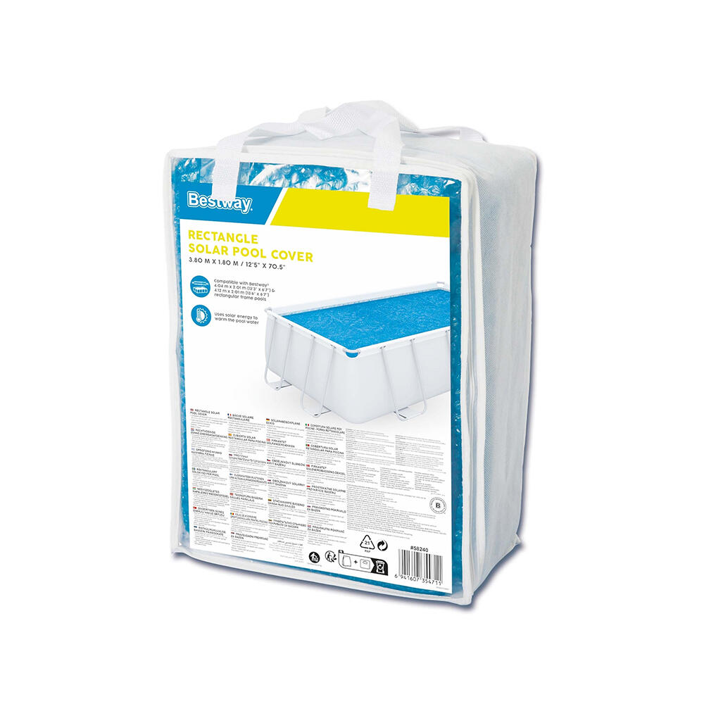 Bâche solaire Bestway 3,80x1,80 m pour piscine rectangulaire 3/5