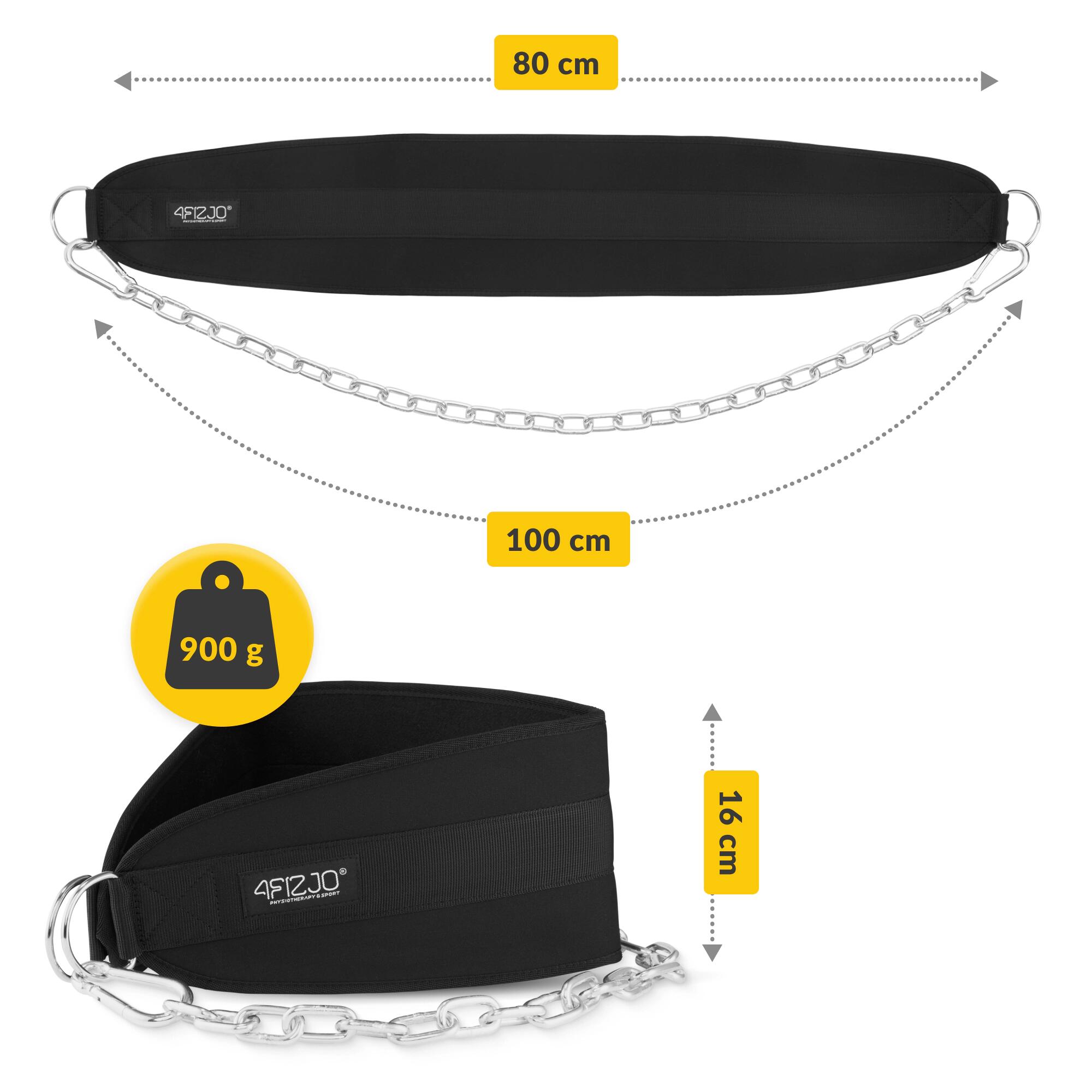 Zátěžový pás pro dipy 4FIZJO se řetězem 100 cm 2/6
