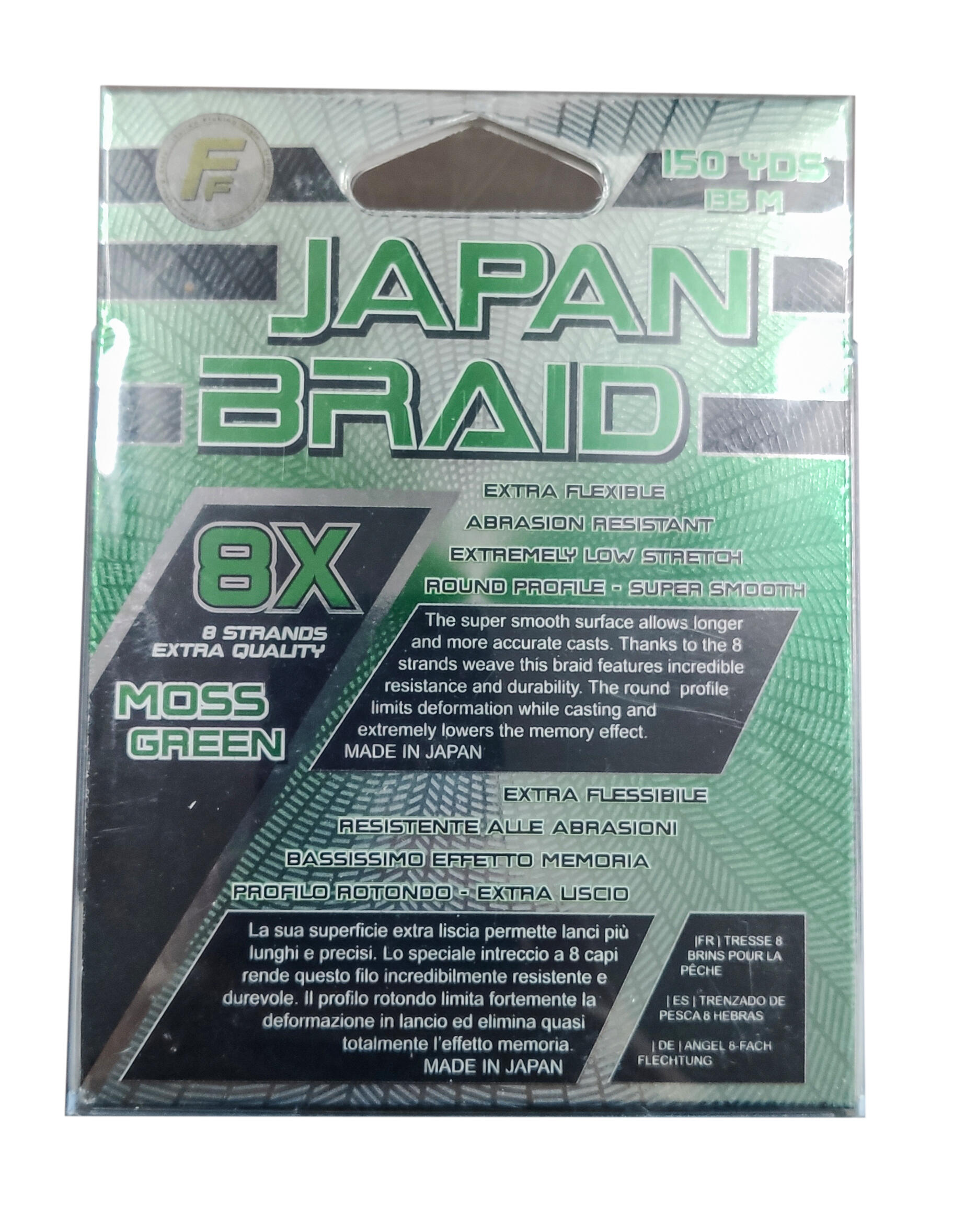 MULTIFILAMENTO JAPAN BRAID 8X PARA PESCA DE MAR 135MT 0,16MM A 0,20MM 2/3