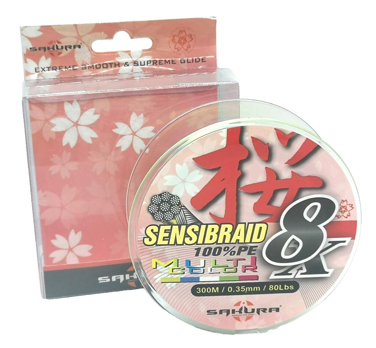 MULTIFILAMENTO PESCA EMBARCADA SENSIBRAID 8X 300MT 0,18MM A 0,35MM MULTICOLOR 2/3