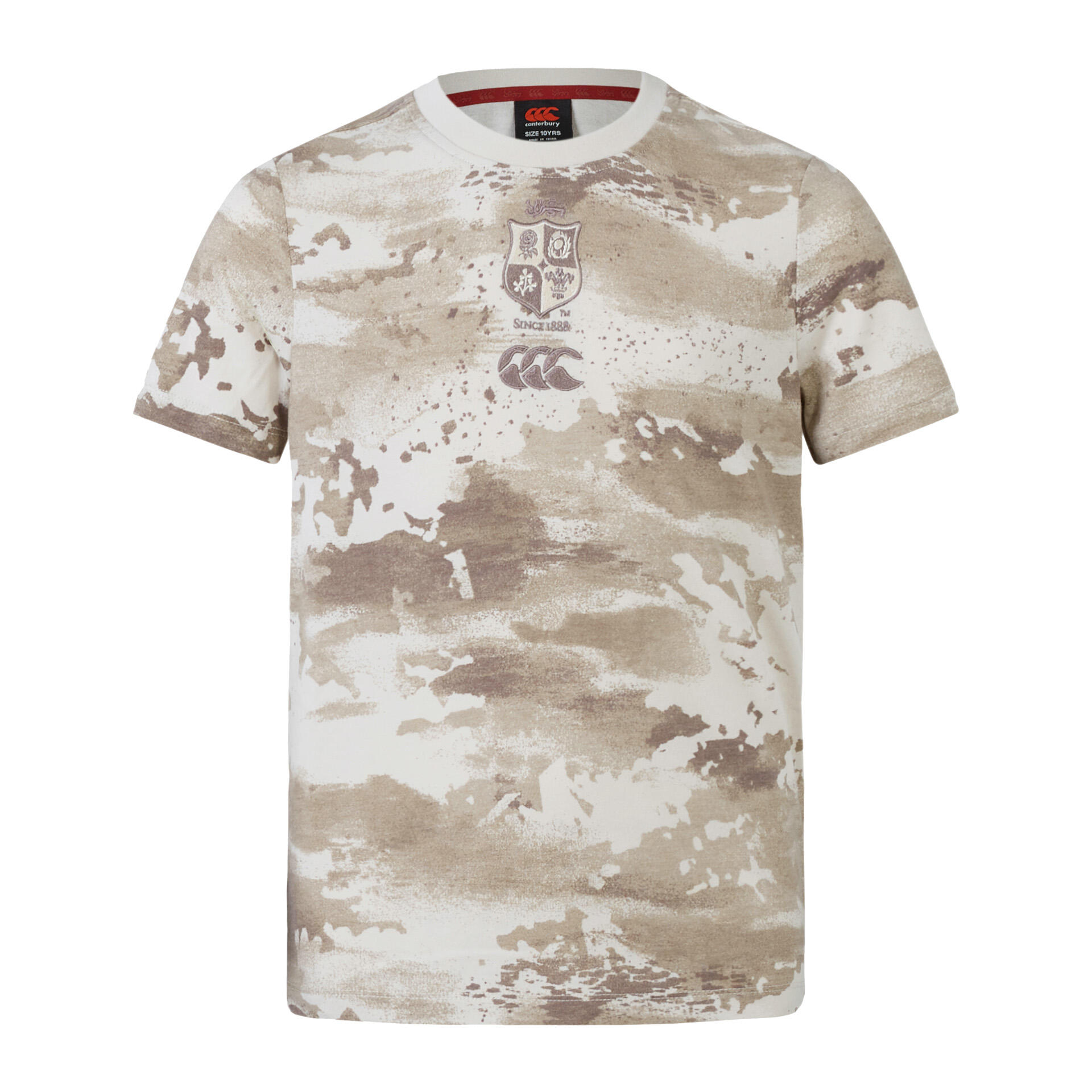 CANTERBURY British & Irish Lions 2025 Kids Camo Rugby T-Shirt