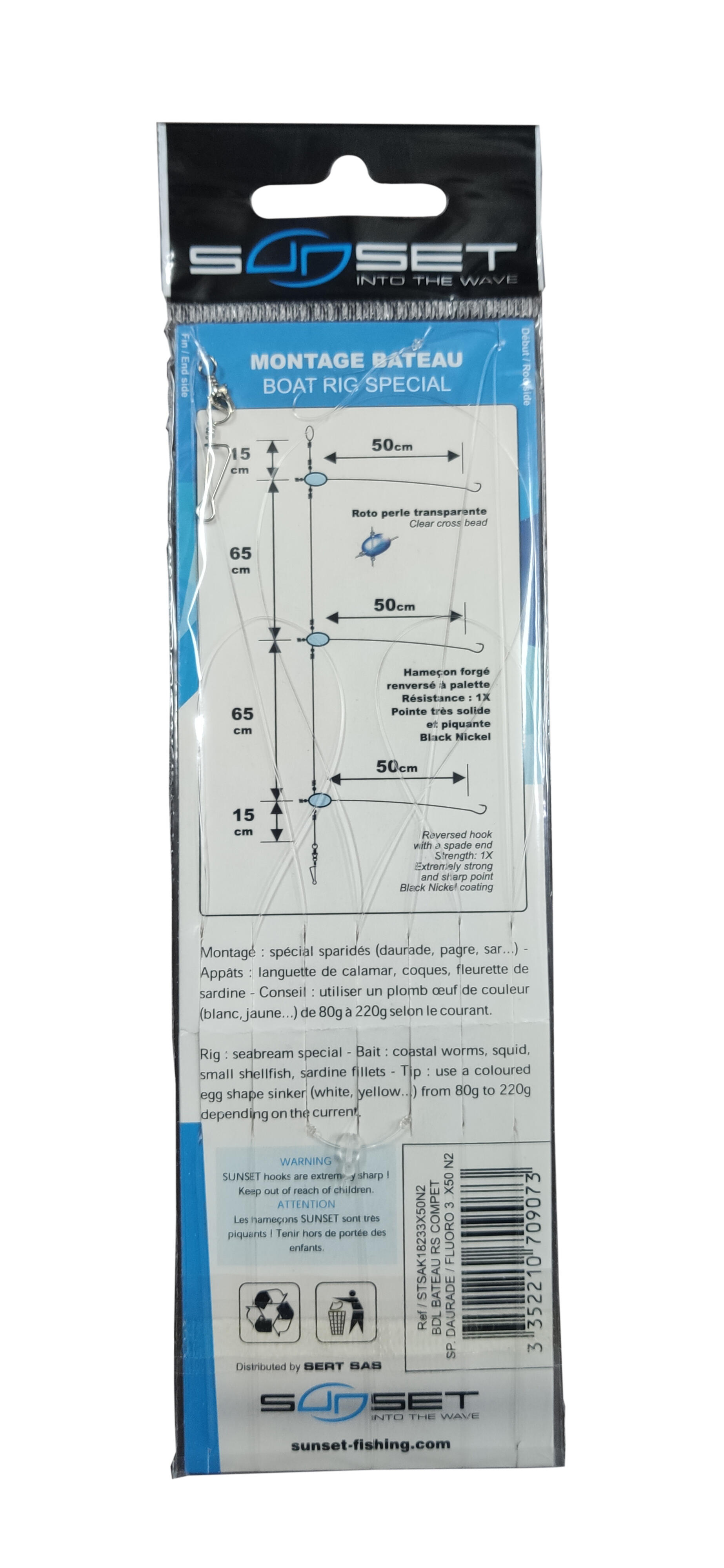 ESTRALHO RS FLUOROCARBONO PARA PESCA EMBARCADA N.2 A N.6 2/3