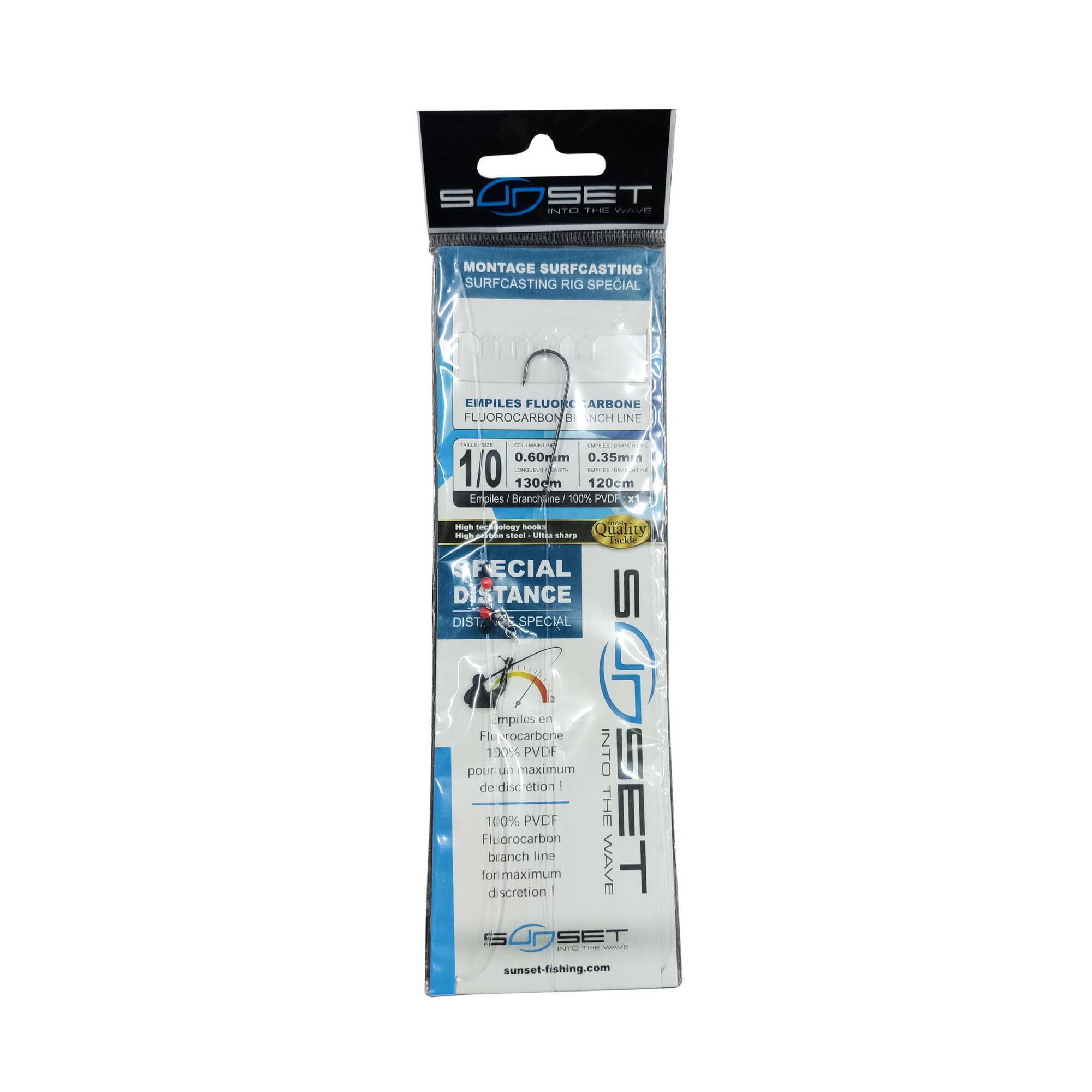ESTRALHO P/PESCA SURFCASTING LONGA DIST. FLUOROCARBONO 1/0 a 2/0
