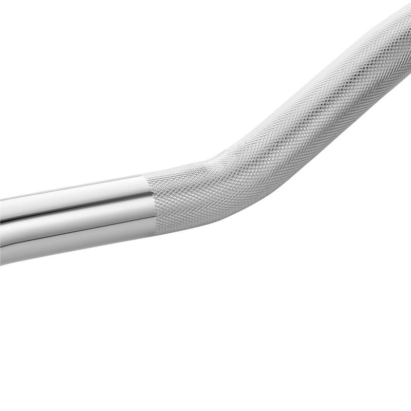 Bară olimpică ușor curbată pentru haltere 4FIZJO cu manșon rotativ, 120 cm