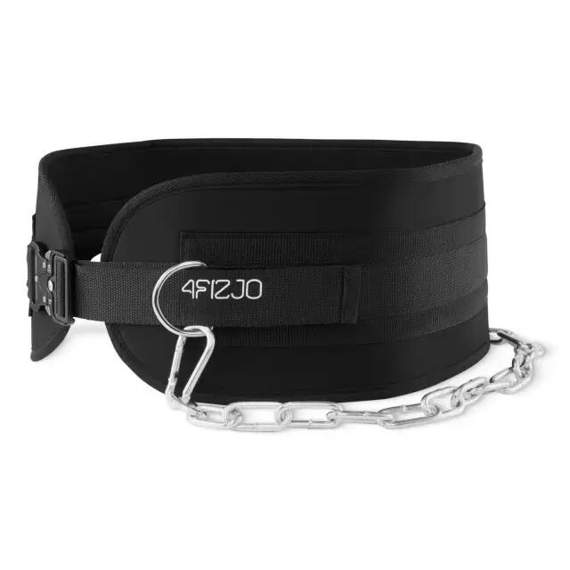 Колан за тежести с верига, 4FIZJO Dip Belt, 80 см 240 кг калистеника кросфит