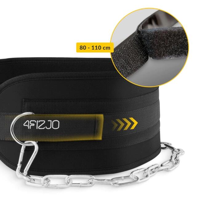 Zátěžový pás pro dipy 4FIZJO se řetězem 80 cm 3/6