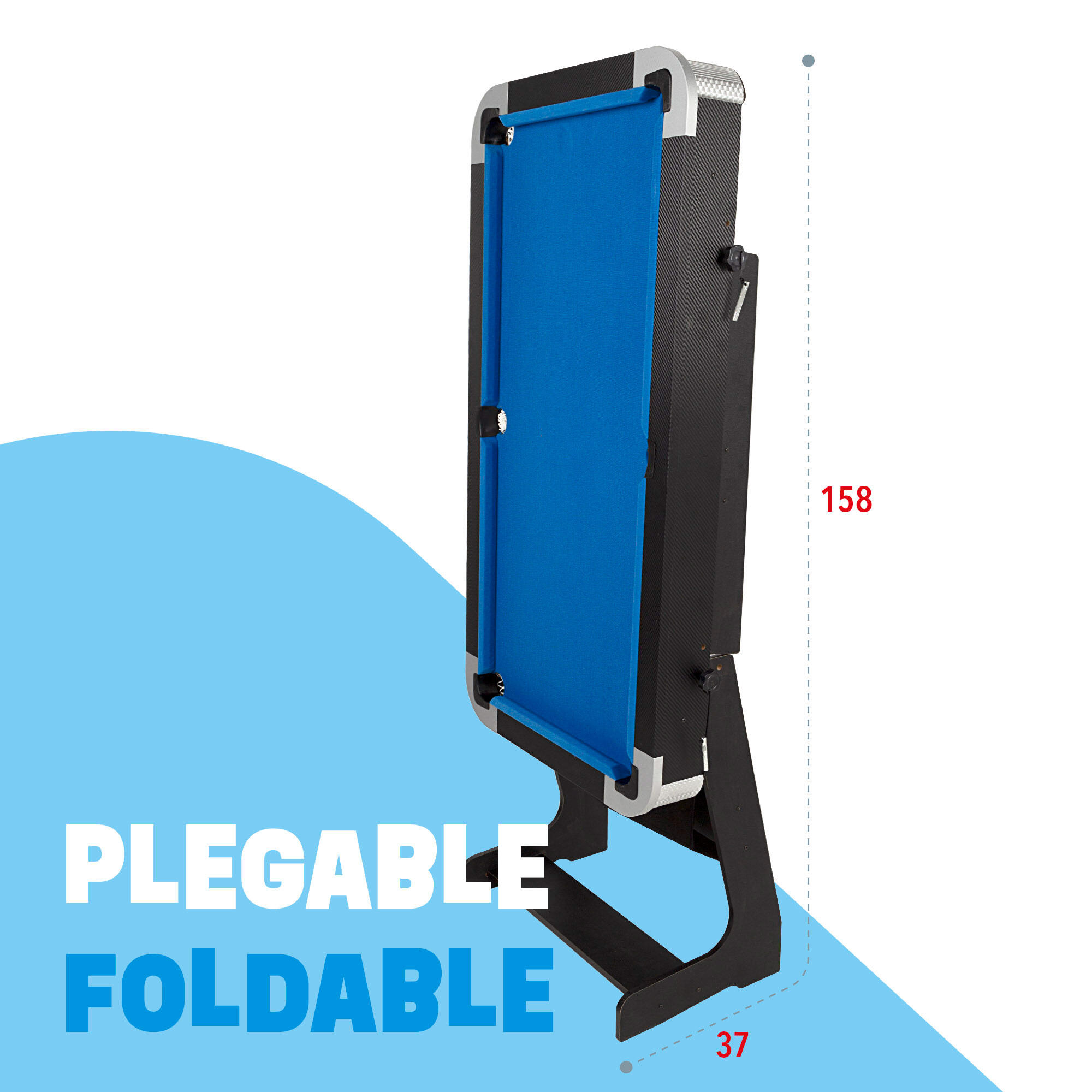 Tavolo da biliardo e ping pong pieghevole 120x61x73 cm CB Games 3/6