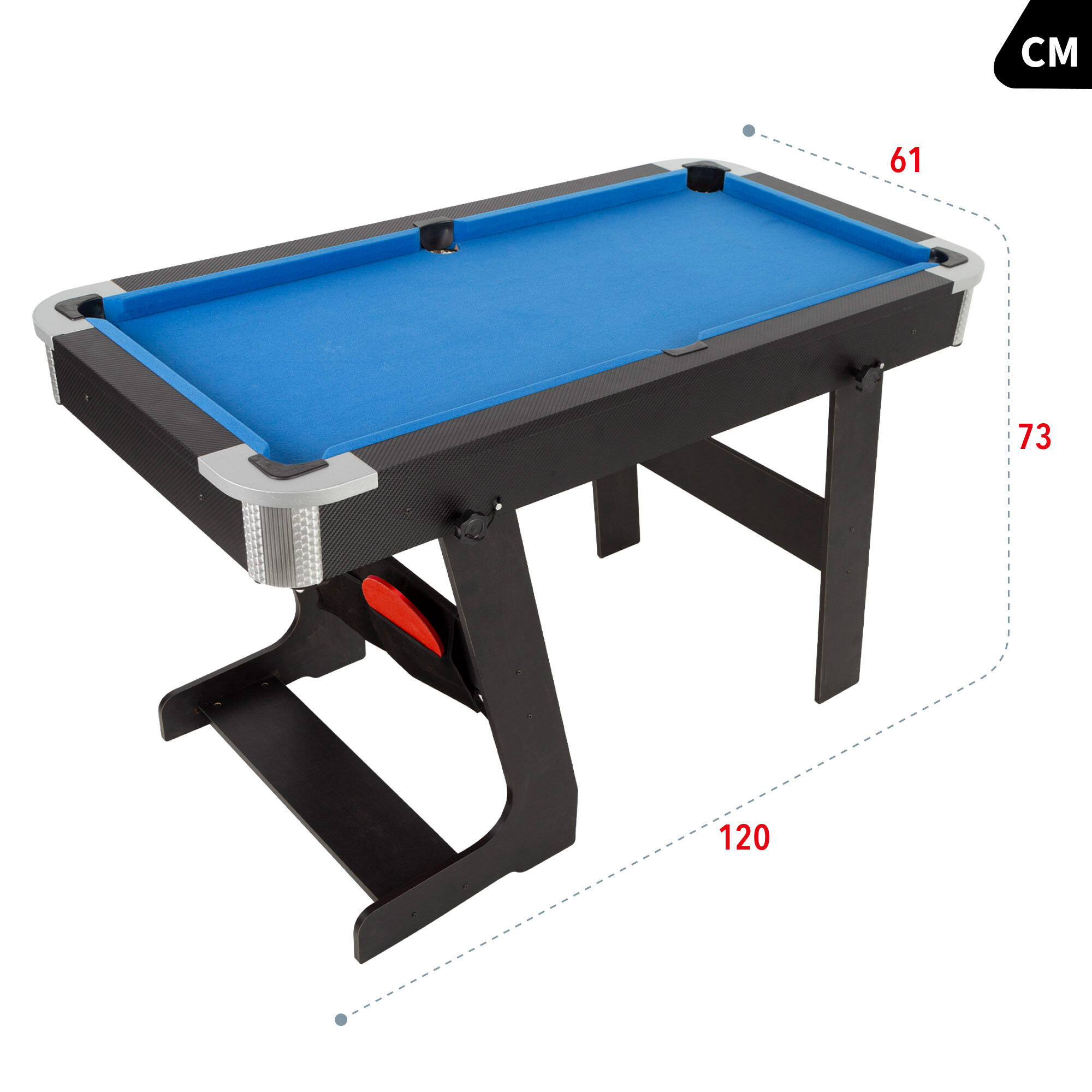 Tavolo da biliardo e ping pong pieghevole 120x61x73 cm CB Games 4/6