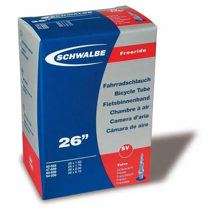Schwalbe Chambre À Air Sv13F Tr4 Freeride 26 X 2.10 - 3.00 Valve Presta 40Mm