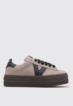 Zapatillas Victoria - Mujer - Plataforma baja - Barcelona Ciclista - Beige