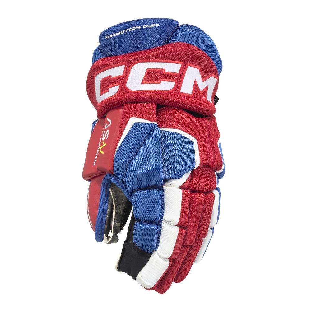 CCM Eishockeyhandschuh Royal/Rot/weiß Juniors CCM AS-V