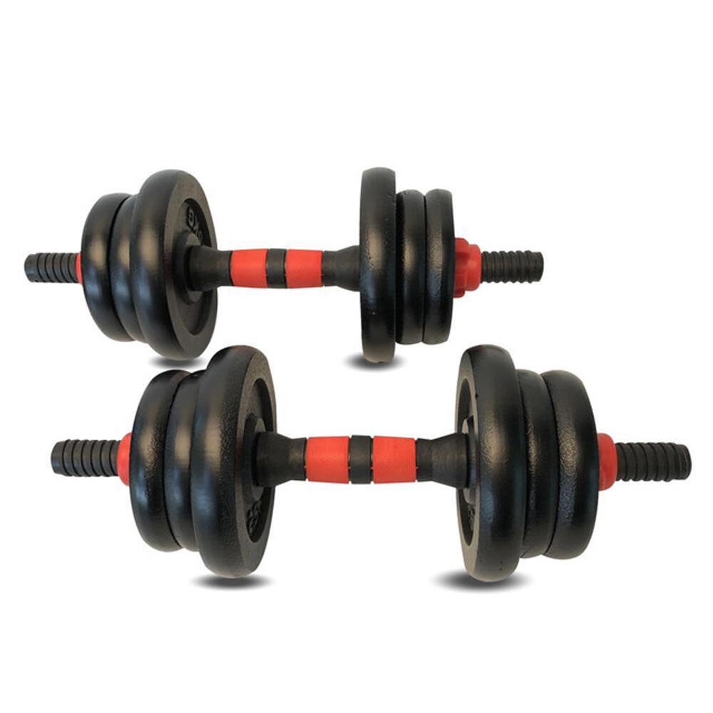 20pc Buffalo Sports 25mm Dumbell Pair With 1.25/2.5kg Plates Home Gym Workout