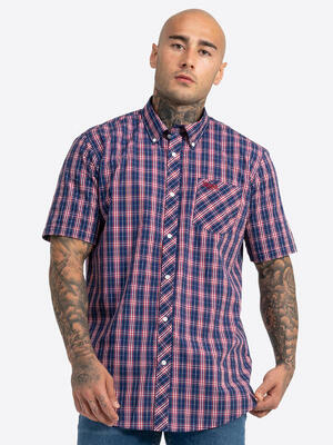 Lonsdale herenoverhemd korte mouw slim fit brixworth