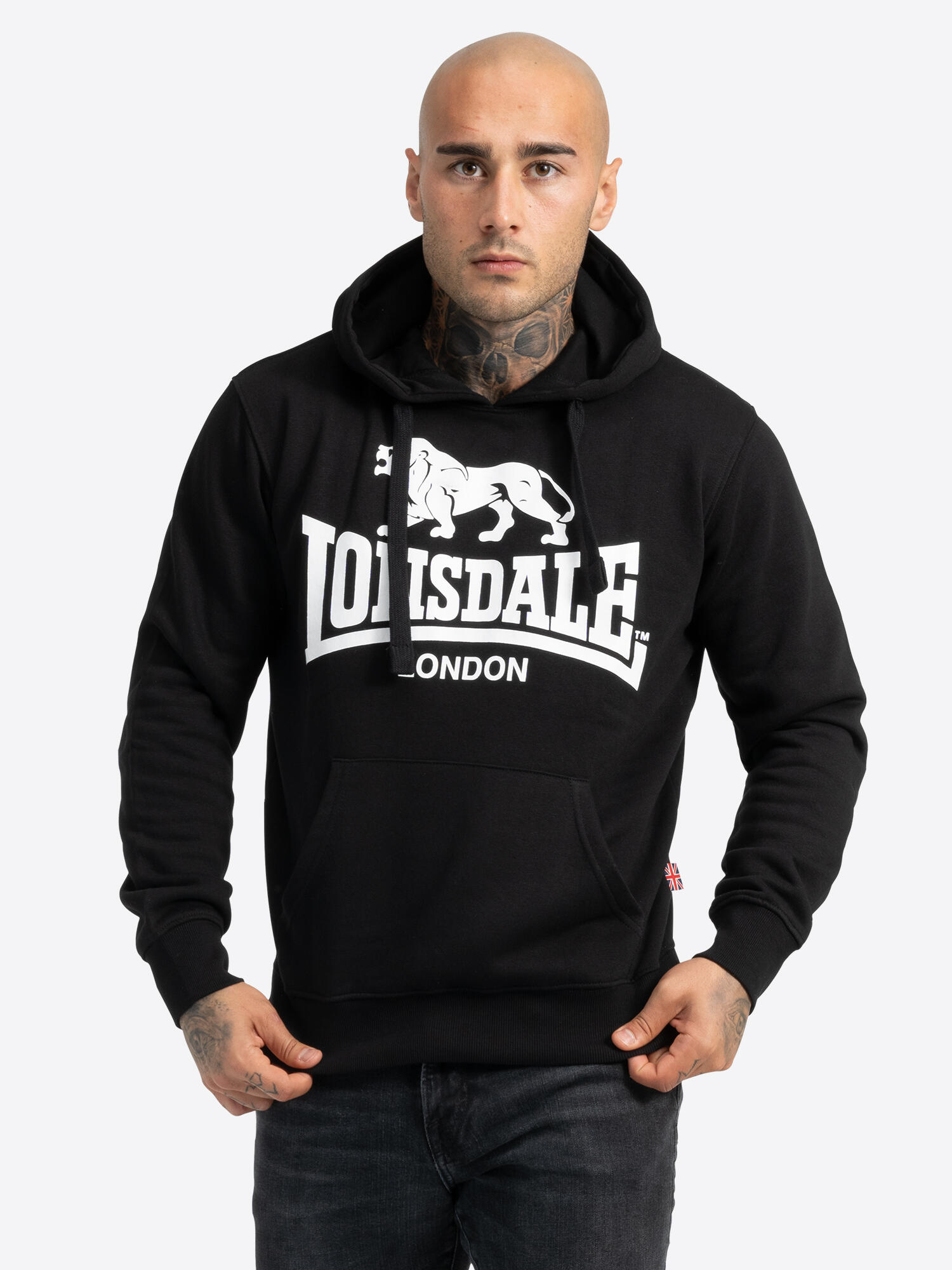 LONSDALE Felpe in pile da uomo Lonsdale Go sport 2 nere.