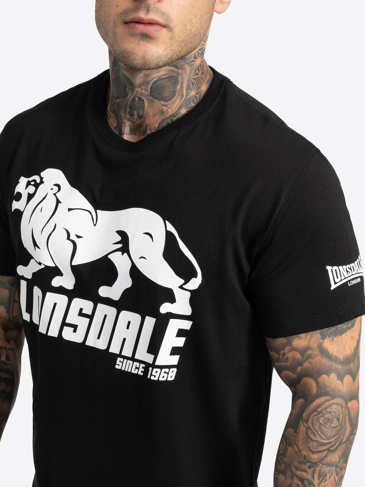 LONSDALE Heren-T-shirt, regular fit dubbelpak BYLCHAU 5/7