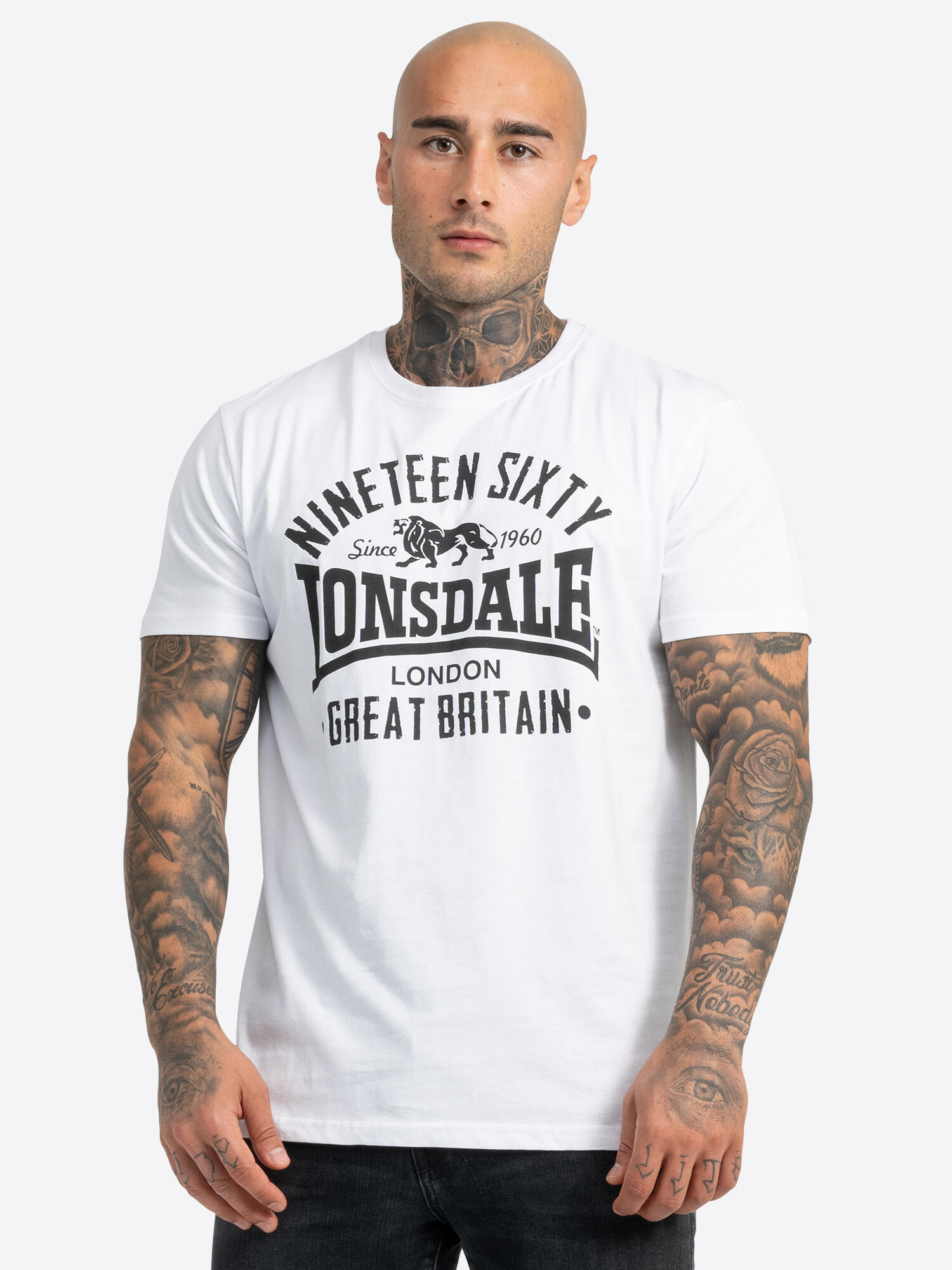 LONSDALE Heren-T-shirt, regular fit dubbelpak BYLCHAU 6/7