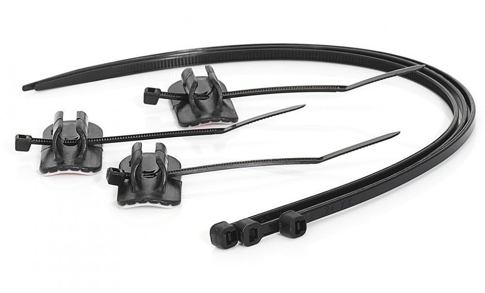 XLC guías de cable autoadhesivas negras, pack de 3 2/2