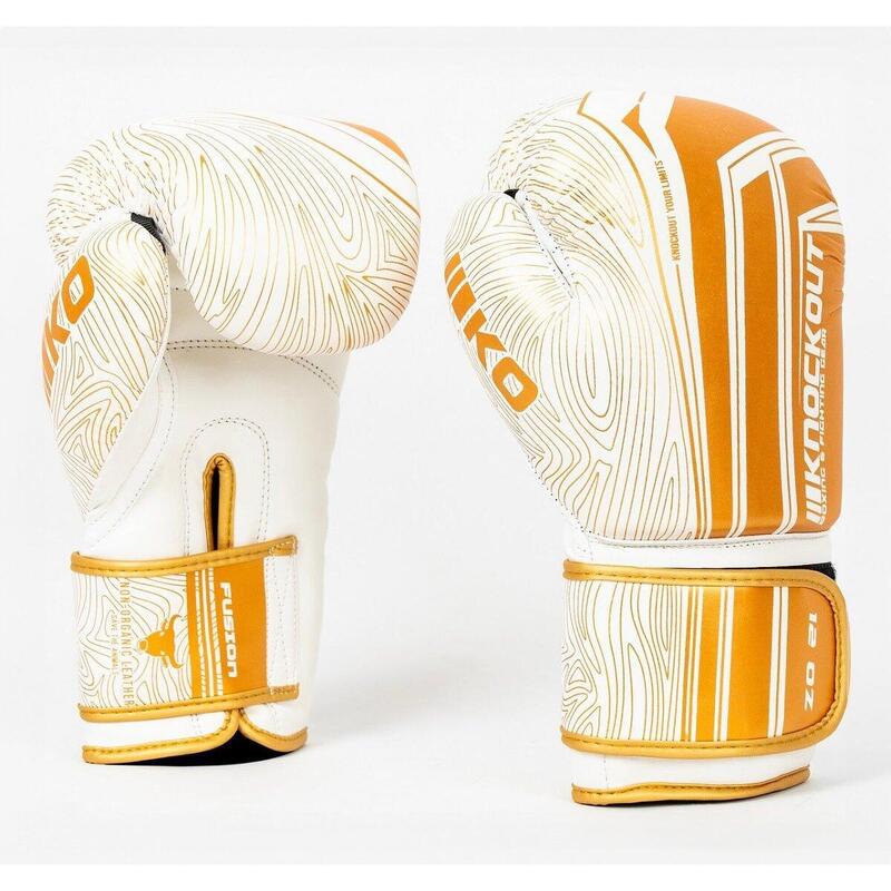 Manusi Box Knockout Fusion 8 oz / Alb/Auriu
