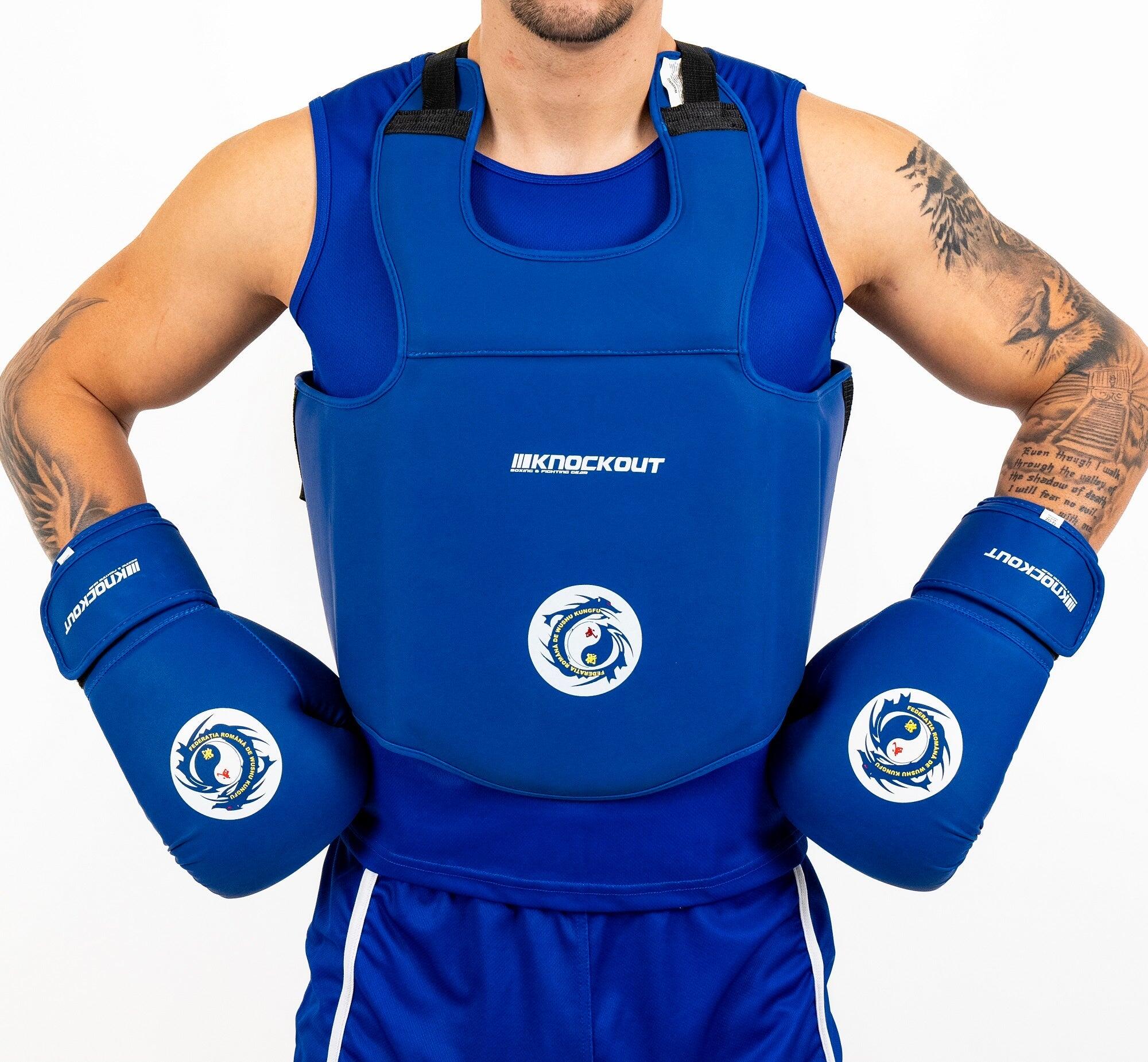 Vesta protectie WUSHU Knockout Albastru / L/XL