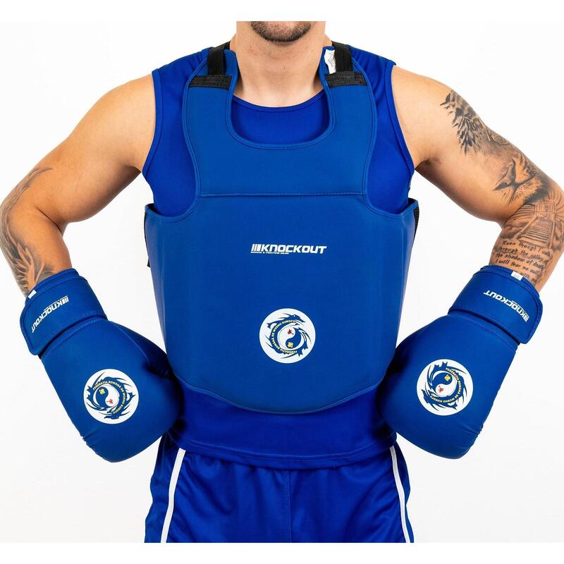 Vesta protectie WUSHU Knockout Albastru / L/XL