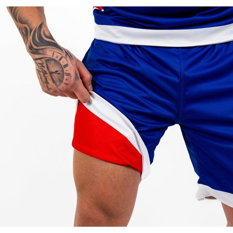 Set Box Knockout Competition Reversibil Sort + Maiou Rosu / Albastru / L