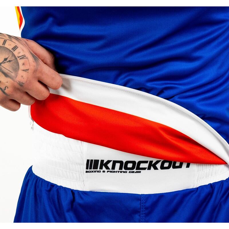Set Box Knockout Competition Reversibil Sort + Maiou Rosu / Albastru / L