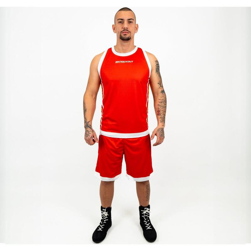 Set Box Knockout Competition Reversibil Sort + Maiou Rosu / Albastru / L