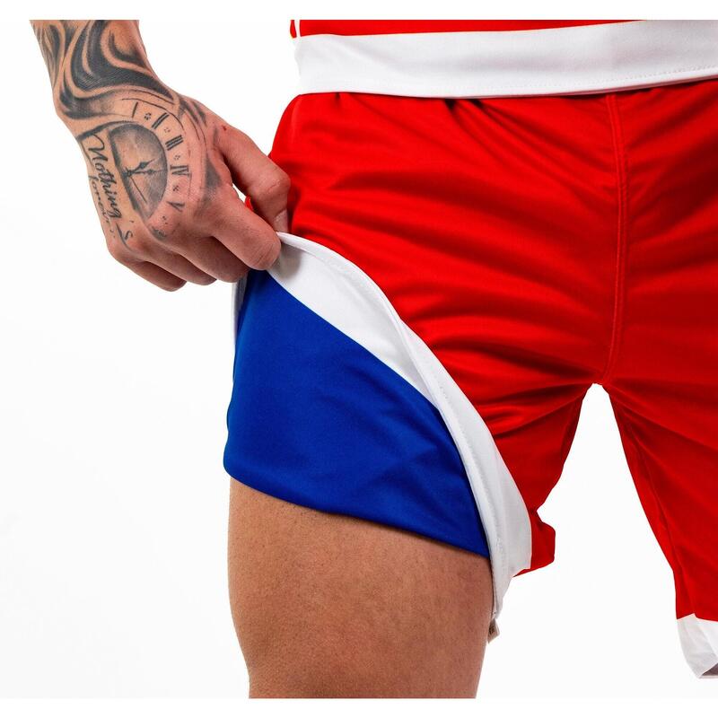 Set Box Knockout Competition Reversibil Sort + Maiou Rosu / Albastru / XS