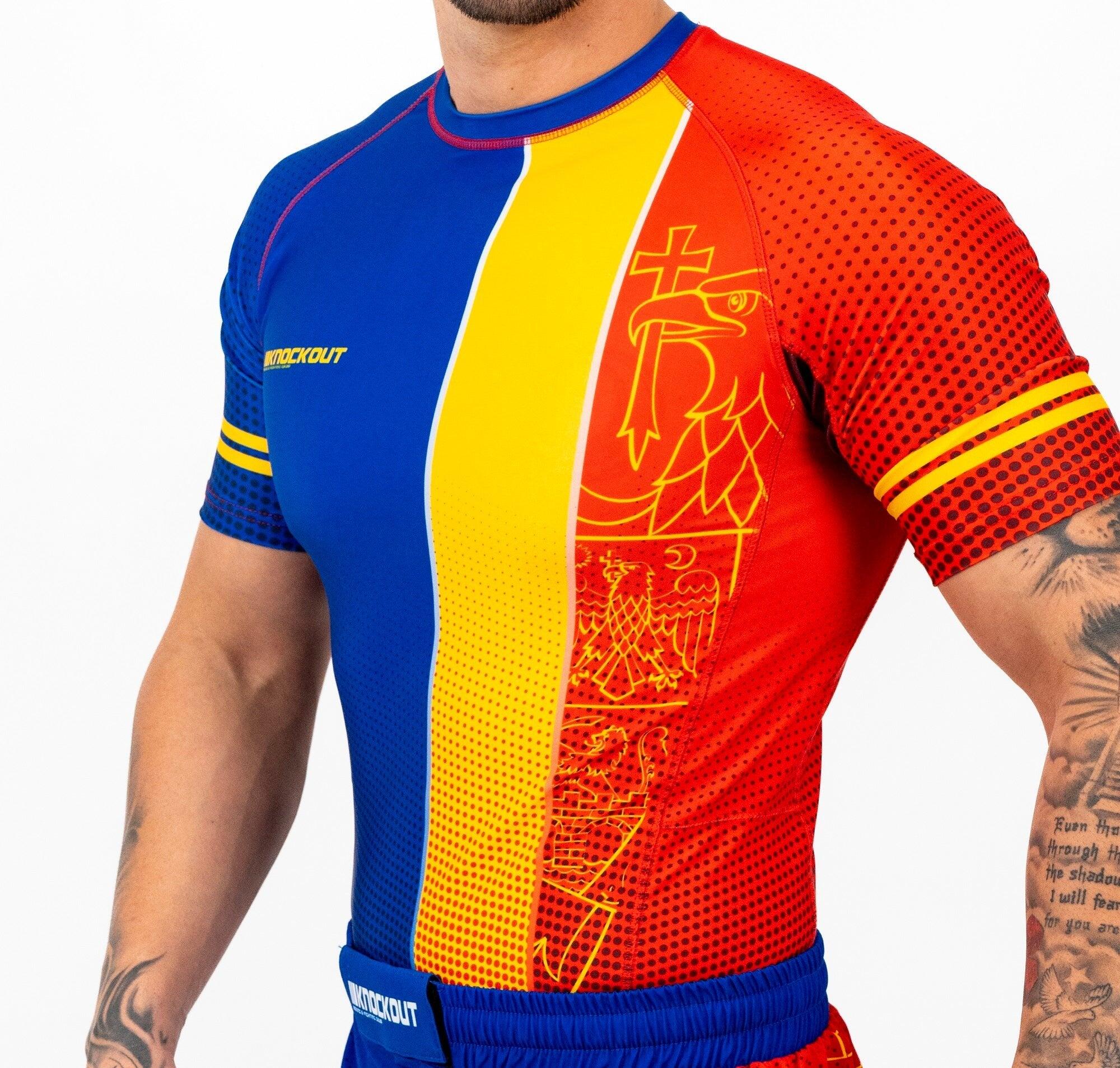 Maglietta Compression Knockout Romania 3/6
