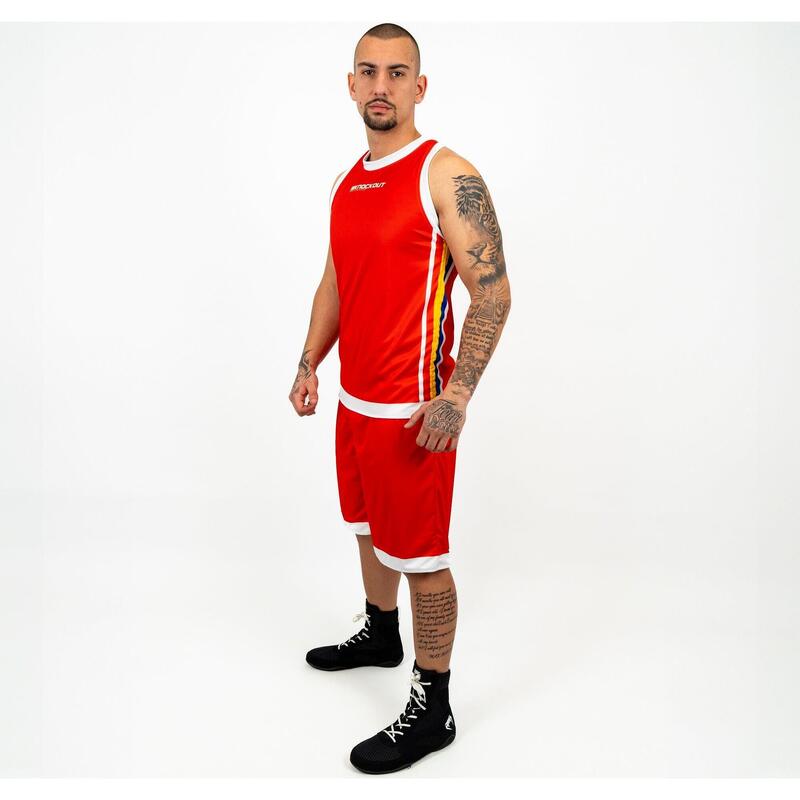 Set Box Knockout Competition Reversibil Sort + Maiou Rosu / Albastru / L