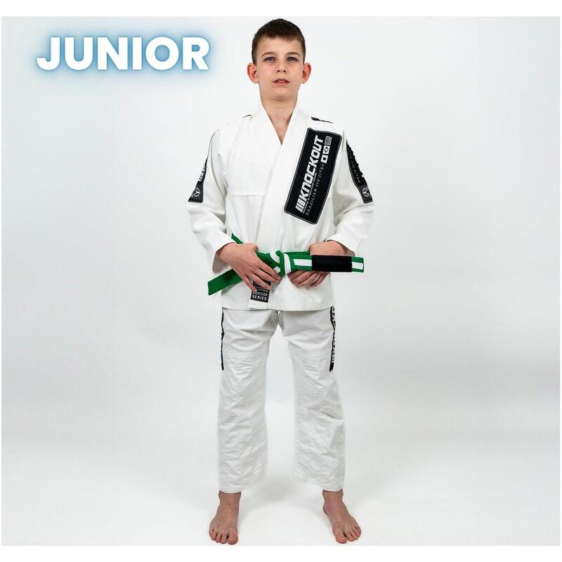 Kimono Jiu Jitsu Knockout Copii 2.0 Alb / K3