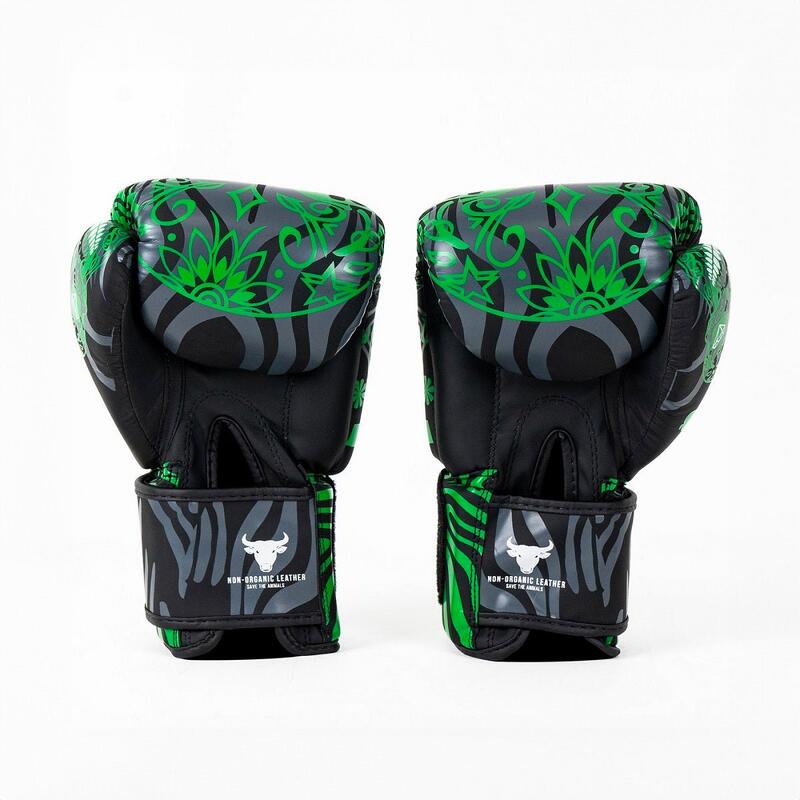 Manusi Box Knockout Skull Copii 6 OZ / Jungle Green